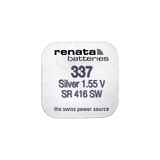 Renata SR416SW 337 Düğme Pil 1,55 V Saat Pili Tekli Yüksek Performanslı Kullanım - 1 Adet