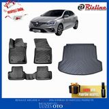 Renaul Megane 4 Sedan 3D Havuzlu Paspas ve Bagaj Havuzu (Çift Cepli) 2017 Model Uyumlu - Siyah