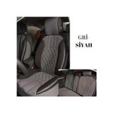 Renault 19 Europa Oto Koltuk Minderi Ön Arka 5'li Takım Elegance Gri Siyah SCR