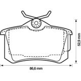 RENAULT 440605839R Fren Balatası Arka Megane II Laguna Golf III IV Passat III Polo C3 C4 307 Audi A3 A4