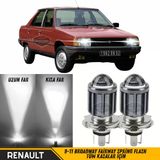 Renault 9-11 Broadway Fairway Spring Flash Tüm Kasalar İçin Uyumlu Mercekli Far Ampulü Led Xenon Beyaz Renk Far Şimşek Etkili Csp Led Lamba Uzun
