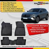 Renault Austral Paspas Araca Özel Mild Hybrid 2023 ve Sonrası Derin Havuzlu Paspas Bosse North Serisi - Siyah