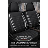 Renault Broadway 1997-2012 Uyumlu Trobus Jetdrive Serisi Siyah Beyaz Koltuk Kılıfı - Siyah - Beyaz