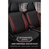 Renault Broadway 1997-2012 Uyumlu Trobus Jetdrive Serisi Siyah Kırmızı Koltuk Kılıfı - Siyah - Kırmızı