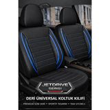 Renault Broadway 1997-2012 Uyumlu Trobus Jetdrive Serisi Siyah Mavi Koltuk Kılıfı - Siyah - Mavi