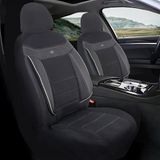 Renault Broadway Araçlara Uyumlu Oto Koltuk Kılıfı Seti - Venüs Serisi Siyah/Beyaz