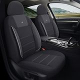 Renault Brodway Sedan 1994 Aracınıza Uyum Sağlayan Tam Takım Oto Koltuk Kılıfı - Violet Beyaz - Siyah