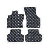 Renault Clıo 2 1998-2004 Uyumlu Beyaz Dikisli Siyah Deri Paspas