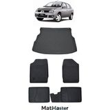 Renault Clio 2 2000 Model 5d Premium Ekstra Havuzlu Paspas ve Bagaj Havuzu Set - Siyah