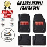 RENAULT CLİO 2 2001 MODEL UYUMLU SİYAH- KIRMIZI RENK PREMİUM OTO PASPAS SETİ