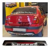 Renault Clio 2 Sedan Difüzör Arka Tampon Eki 2 Egzoz Çıkışlı Gri Reflektörlü