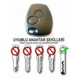 Renault Clio 3 2006-2012 Uyumlu Anahtar Kabı Kumanda Kabı Oto Anahtarlık Pil Yataklı Vidalı 2 Tuşlu