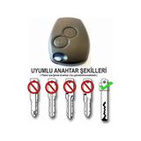 Renault Clio 3 2006-2012 Uyumlu Anahtar - Kumanda Kabı Oto Anahtarlık Pil Yataklı Vidalı 2 Tuşlu
