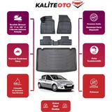 Renault Clio 3 2011 Model Kancalı Bagaj Havuzu+4d Araca Özel Havuzlu Paspas Takımıı Prqx - Siyah