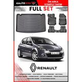 Renault Clio 3 Hatchback Kancalı Model 2006 Model 4d Bagaj ve Pro Serisi Havuzlu Paspas Takımı - Siyah