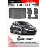Renault Clio 3 Hatchback Kancasız Model 2008 Model 4d Bagaj ve Pro Serisi Havuzlu Paspas Takımı - Siyah