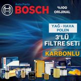 Renault Clio 4 1.2 Bosch Filtre Bakım Seti 2012-2016 3Lü Karbonlu 553041395