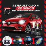 Renault Clio 4 2012-2019 Kısa Far Uyumlu Şimşek Etkili Led Xenon Pro Series H7