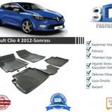 Renault Clio 4 2012 Sonrası 3D Havuzlu Üniversal Oto Paspas
