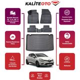 Renault Clio 4 2013 Model Bagaj Havuzu+4d Araca Özel Havuzlu Paspas Takımıı Prqx - Siyah