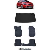 Renault Clio 4 2015 Model 5d Premium Ekstra Havuzlu Paspas ve Bagaj Havuzu Set - Siyah