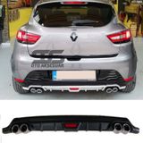Renault Clio 4 Difüzör Arka Tampon Eki 4 Egzoz Çıkışlı Siyah Tip