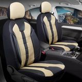 Renault Clio 4 Hatchback Uyumlu Lüx Deri Detaylı Oto Koltuk Kılıfı Ön Arka Takım Vista Serisi Bej Siyah