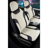 Renault Clio 4 Sport Tourer Uyumlu Lüx Keten Oto Koltuk Kılıfı Ön Arka Takım Edition Serisi Bej