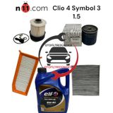 Renault Clio 4 Symbol 3 1.5 Dci Filtre Seti Elf Motor Yağı 328426068