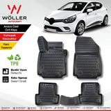Renault Clio 4 Uyumlu Paspas 2012 2019 Arası 3D Havuzlu Wöller Paspas - Siyah