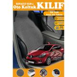 Renault Clio 4 Uyumlu SİYAH PRESTİJ SERİSİ DOKUMA KUMAŞ OTO KOLTUK KILIFI ÖN TAM ARKA ALT