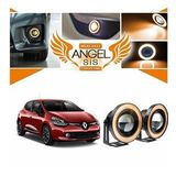 Renault Clio 4 Uyumlu, Universal Mercekli Led Angel Sis Farı, 76mm Turuncu Renk