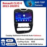 Renault Clio 4(2013-2020 Yıl)android Sürüm 13 Kablosuz Carplay Navigasyon Multimedya 10.2 Inç Ekran Çerçeveli ve Arka Görüş Kameralı 2G Ram + 32GB Hafıza