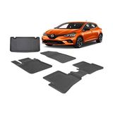 Renault Clio 5 2020 + Sahler 4.5D Havuzlu Paspas Rizline 3D Bagaj Havuzu - Siyah