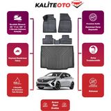 Renault Clio 5 2024 Model Bagaj Havuzu+4d Araca Özel Havuzlu Paspas Takımıı Prqx - Siyah