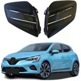 Renault Clio 5 Hatchback 2020-2023 Sis Lamba Kapağı Sağ - Sol Set (2 Parça) Deliksiz Sensörlü) Nikelajlı (Oem No:2633139