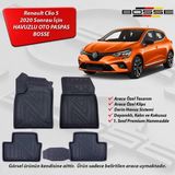 Renault Clio 5 Paspas Araca Özel 2020 Sonrası BOSSE 3D Havuzlu Oto Paspas - Siyah
