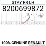 Renault Clio Symbol Thaıla 2000- Tampon Braketi Arka Sol (Oem No:8200699872)