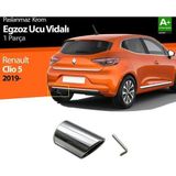 Renault Clio Uyumlu 5 Krom Egzoz Ucu Vidalı 2019 Ve Üzeri