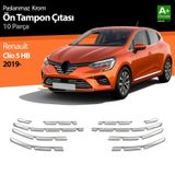 Renault Clio Uyumlu 5 Krom Ön Tampon Çıtası 10 Parça. 2019 Ve Üzeri