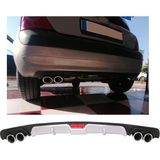 Renault Clio Uyumlu Body Kit Difüzör 4 Çıkış Gri Yuvarlak