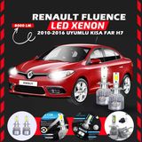Renault Fluence 2010-2016 Kısa Far Uyumlu Şimşek Etkili Led Xenon Performance Series H7