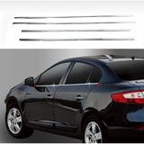 Renault Fluence 2010-2016 Modeller Arası Krom Cam Çıtası 4 Parça Paslanmaz Çelik - 315 Gri