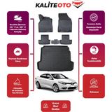 Renault Fluence 2010 Model Bagaj Havuzu+4d Araca Özel Havuzlu Paspas Takımıı Prqx - Siyah