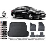 Renault Fluence 2012 Model Bagaj Havuzu Araca Özel Siyah Kokusuz Havuzlu Paspas Takımı