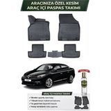 Renault Fluence 2014 Model Aracınıza Özel Üretim Esnek Kauçuk Paspas Takımı + Hediyeli - Siyah