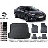 Renault Fluence 2015 Model Bagaj Havuzu Araca Özel Siyah Kokusuz Havuzlu Paspas Takımı