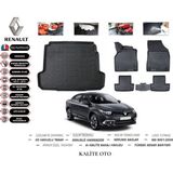 Renault Fluence 2016 Model 3D Bagaj Havuzu+4d Havuzlu Paspas Seti - Siyah