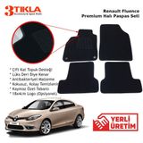 Renault Fluence Lüks Halı Paspas Siyah
