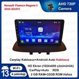 Renault Fluence Megane 3 2010-2015 YIL 2Gb Ram 32Gb Rom Hafıza Multimedya Android Sürüm 13 Kablosuz Carplay Navigasyon 9 Inç Ekran Çerçeveli ve arka görüş kameralı